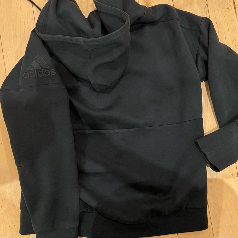 Adidas Black Full Zip Hoodie - Picture 3 of 6